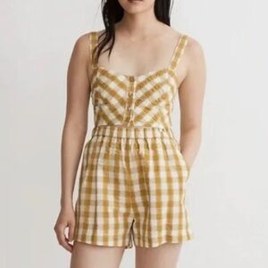 Madewell Modular Sleeveless Romper in Citrus Lime size 12